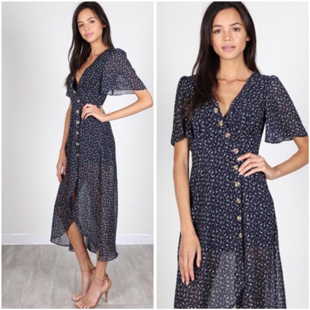 Floral high low dress